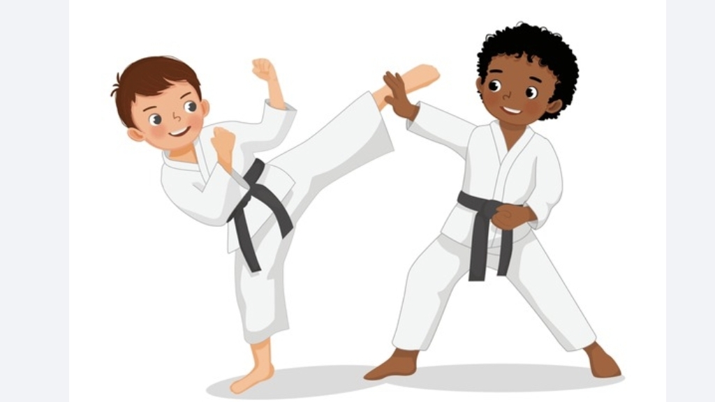 Клубные соревнования. Каратэ. Первый бой. Красные накладки