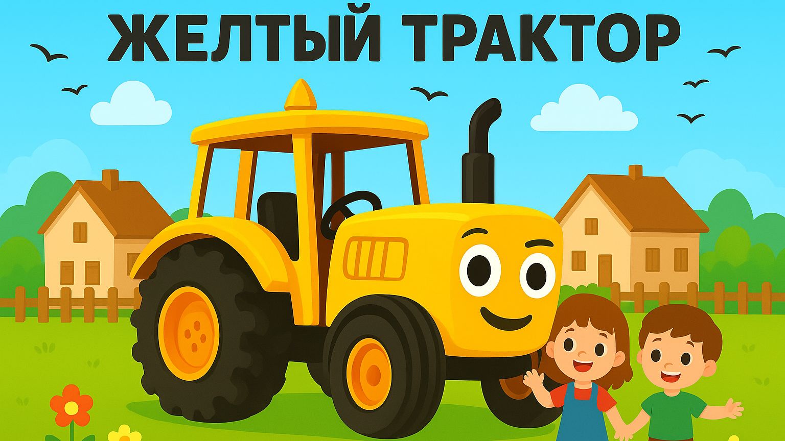ДЕТСКИЙ МУЛЬТИК ПРО СИНИЙ ТРАКТОР. ПЕСЕНКА ПРО ЖЕЛТЫЙ ТРАКТОР. МУЛЬТИК ДЛЯ ДЕТЕЙ.