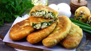 Из тонкого воздушного теста. ЖАРЕНЫЕ ПИРОЖКИ С ТВОРОГОМ И ЛУКОМ