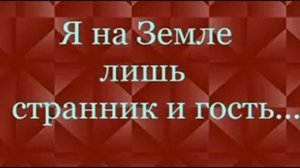 «Я на Земле странник и гость.»  Alvin. (Brat Bruder.)
