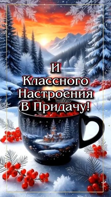 Ура! Зима пришла! С первым днём зимы! Роскошная музыкальная открытка.