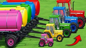 МУЛЬТИКИ ПРО РАЗНОЦВЕТНЫЕ ТРАКТОРА И МАШИНКИ ДЛЯ ДЕТЕЙ! БОЛЬШИЕ И МАЛЕНЬКИЕ ТРАКТОРА КРУТО КАТАЕМСЯ