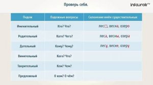 Существительное падежи  Русский язык 4 класс #25  Инфоурок