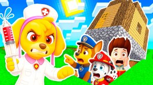 ПРЯЧЕМСЯ под ДОМОМ от БЕЗУМНОЙ СКАЙ ВРАЧА EXE ЩЕНЯЧИЙ ПАТРУЛЬ в МАЙНКРАФТ