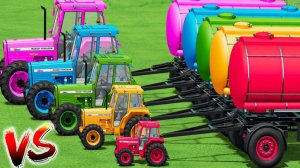 МУЛЬТИКИ ПРО РАЗНОЦВЕТНЫЕ ТРАКТОРА И МАШИНКИ ДЛЯ ДЕТЕЙ 🚜 КАТАЕМСЯ ПО КРУТЫМ ТРАССАМ НА ФЕРМЕ 🚜🚜