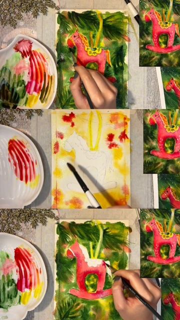 Рисуем новогоднюю открытку смотреть онлайн