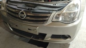 Как снять передний бампер и фары Ниссан Альмера G15