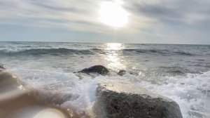 Релакс у моря в последний день осени. Шум набегающих волн