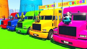 МУЛЬТИК про Супергероев на Цветных ГРУЗОВИКАХ и водных МОТОЦИКЛАХ для Детей