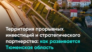 Территория прорывных инвестиций и стратегического партнерства: как развивается Тюменская область