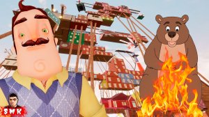 ШОУ ПРИВЕТ СОСЕД!СЖИГАЕМ МЕДВЕДЯ!ИГРА HELLO NEIGHBOR MOD KIT ПРОХОЖДЕНИЕ МОДА THE BIG HOUSE QUEST!