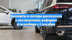 Эксперты и дилеры рассказали о последствиях реформы утильсбора с 1 декабря