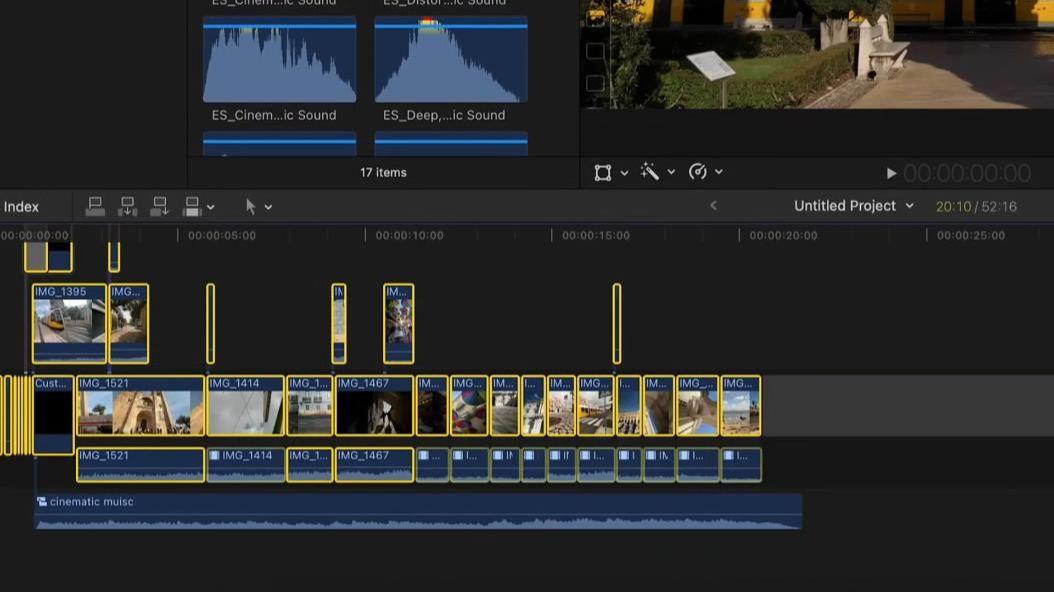 Монтаж - добавляем звук и звуковые  эффекты в видео смотреть онлайн