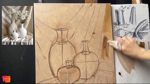 Как написать складки ткани