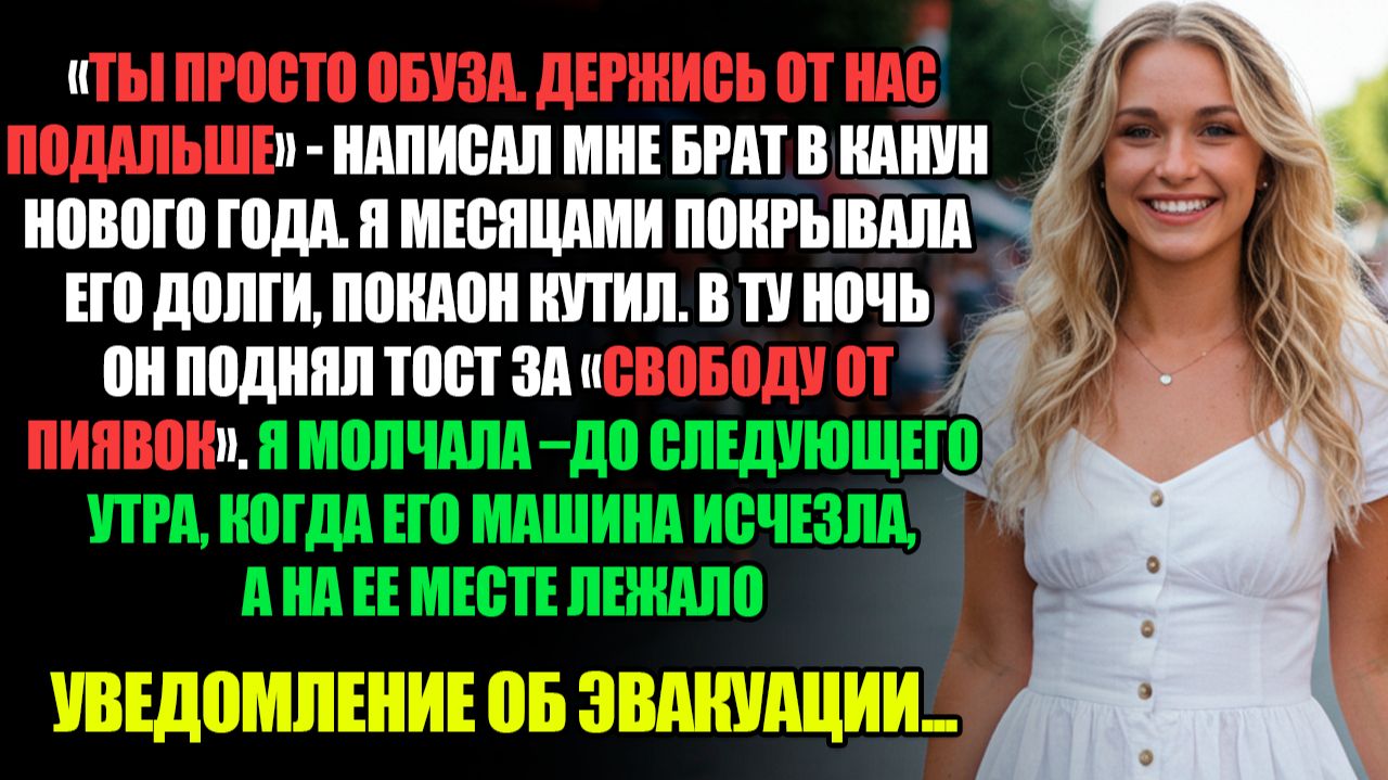 ТЫ ПРОСТО ОБУЗА. ДЕРЖИСЬ ОТ НАС ПОДАЛЬШЕ - НАПИСАЛ МНЕ БРАТ В КАНУН НОВОГО ГОДА...