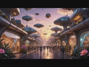 Город будущего 3 часть. /Видео нейросети  генерация Кандинский, Гигачат. /