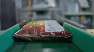 Новая автоматическая линия фасовки ОМУ, их упаковка в мешок и паллетизация.