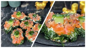 Закусочные бутерброды с красной рыбой на Новый год 2026