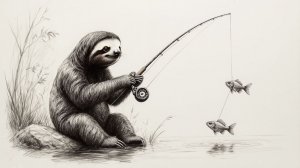 С утра на рыбалке