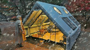 Кемпинг в теплой и уютной палатке в -10. Жизнь на природе. Бушкрафт