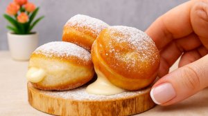 Мини Пончики с Заварным Кремом! 🍩 Рецепт Очень Вкусных Миниатюрных Пончиков 😋 Мини Кухня