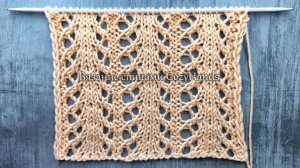 Чудесный ажурный узор спицами для вязания топа, палантина ⭐️ Простой узор