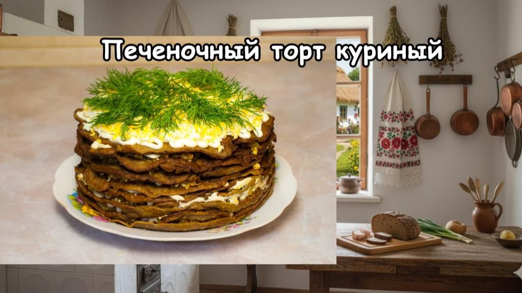 Печеночный торт куриный