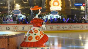 Красная площадь нарядилась к Новому году в Дымковские узоры