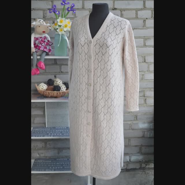 Работы из МК по ажурному кардигану #маринабехтер смотреть онлайн