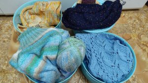 Вяжу одновременно кучу изделий. Планы на декабрь.