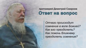 Отчего происходит сомнение в воле Божией? Как его преодолеть? Как помочь в этом ближнему?