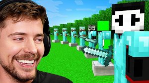 Minecraft  100 ютуберов симулируют Голодные игры MrBeast мистер бист
