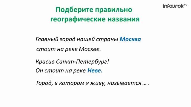 Написание заглавной буквы  Русский язык 2 класс #9  Инфоурок смотреть онлайн