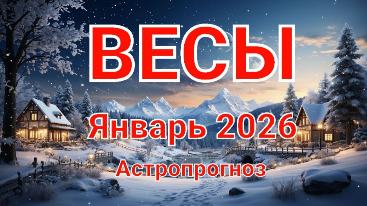 ВЕСЫ. Январь 2026 год. Астропрогноз смотреть онлайн