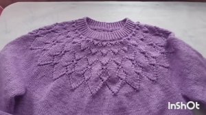 Сиреневая кофточка круглой кокеткой ч. 2 .