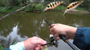 Осеняя рыбалка на небольшой речке