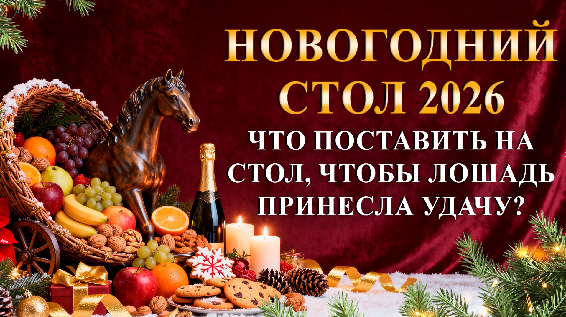 Что поставить на новогодний стол 2026, чтобы исполнились желания в Год Огненной Лошади