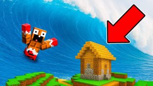 🌊 ГИГАНТСКОЕ ЦУНАМИ СМЫЛО НАШ ДОМ!😱 МАЙНКРАФТ