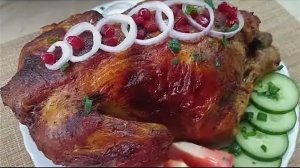 Замариновала курица в грузинской аджики. И что получилось? Блюдо на праздничный стол.