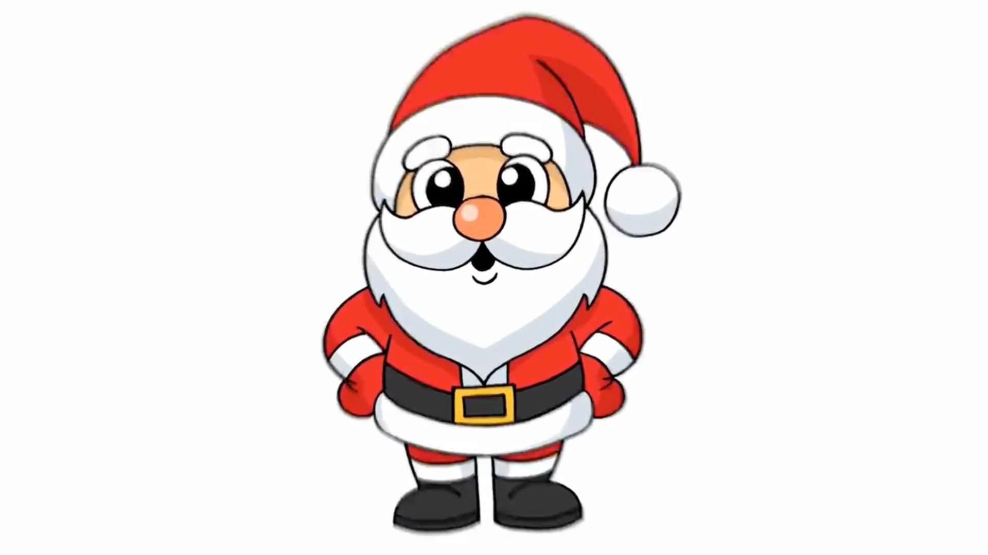 Как нарисовать веселого Деда Мороза или Санта Клауса