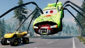 Эпический побег из Зомби Молния Маккуин Пожиратель, Хьюго Машин Пожиратель_BeamNG.Drive