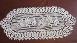 ОВАЛЬНАЯ САЛФЕТКА С РОЗАМИ. ЧАСТЬ 6