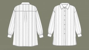 Построение выкройки и раскрой классической рубашки оверсайз