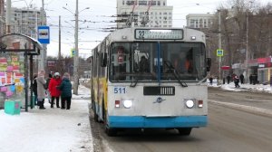 Троллейбус Екатеринбурга ЗиУ-682Г [Г00] борт. №511 маршрут 32 на остановке "Пионерская"