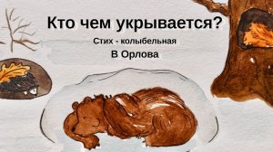 Кто чем укрывается? /  В Орлова / Стих-колыбельная ДЕТЯМ