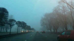 Как в кадрах из фильмов ужасов: плотный туман полностью сделал невидимым Астану