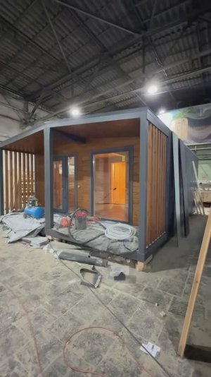 Каркасный дом со встроенной баней 4.6*5.3*2.5м от компании DSV Group