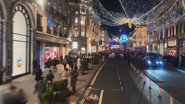 🇬🇧 Экскурсия по рождественским огням Лондона 2025 🎄 Ночная автобусная экскурсия по Риджент-стрит