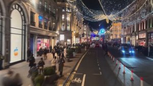 🇬🇧 Экскурсия по рождественским огням Лондона 2025 🎄 Ночная автобусная экскурсия по Риджент-стрит