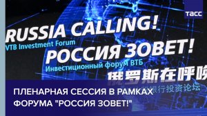 Пленарная сессия в рамках форума "РОССИЯ ЗОВЕТ!"